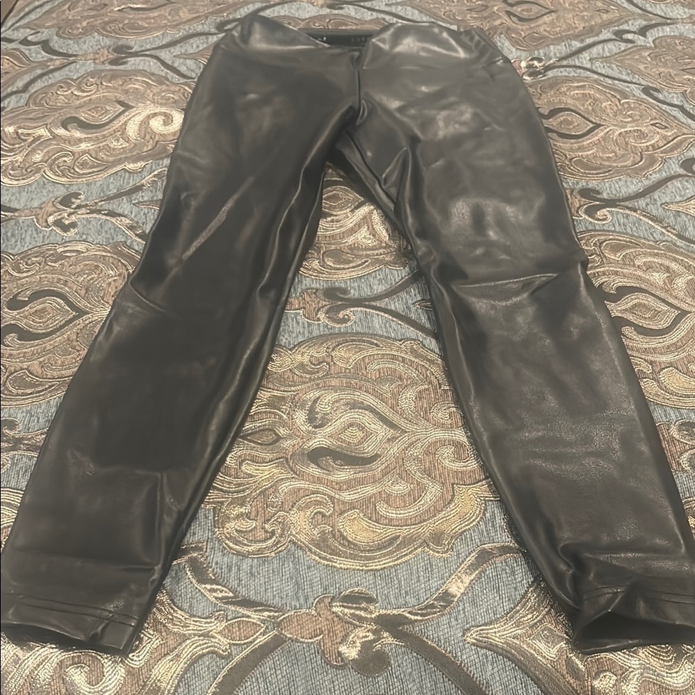 Sleek Black Faux Leather Pants